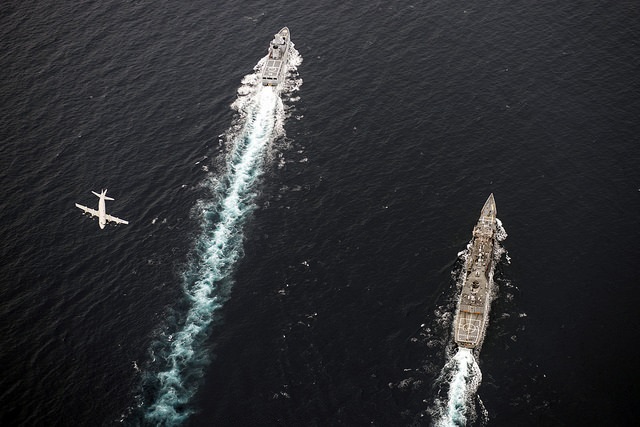 U.S. Navy vessels in the South China Sea